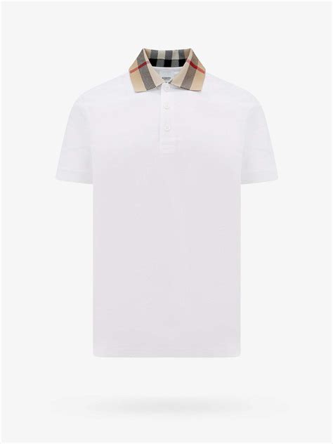 burberry polo shirt white|authentic burberry polo shirt.